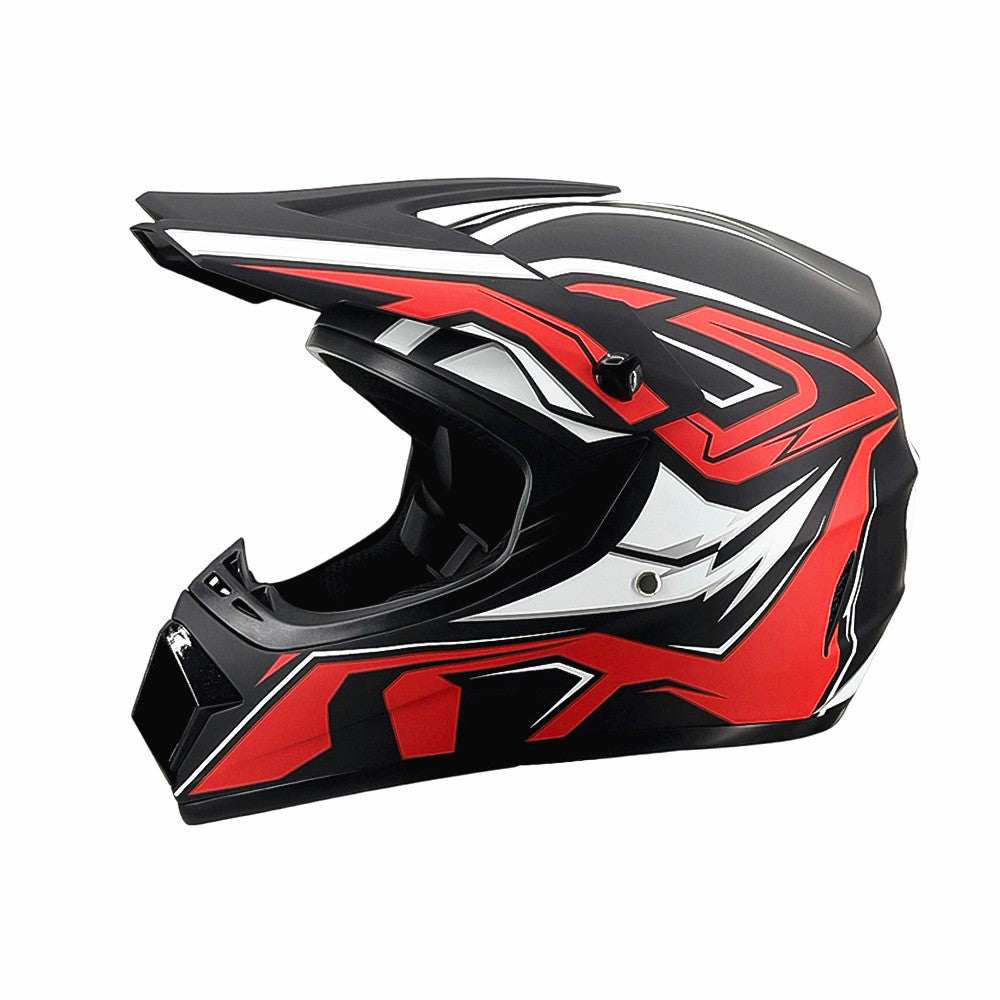 TrailShield Pro Full-Face Motocross Helmet with Extended Visor and Reinforced Chin Guard