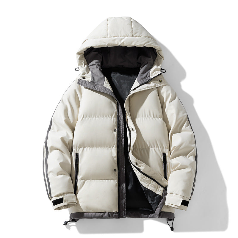 Gustav | Mens Down Jacket with Contrast Stripes — Sport-Look Puffer in 4 Colors M–3XL | Westmere