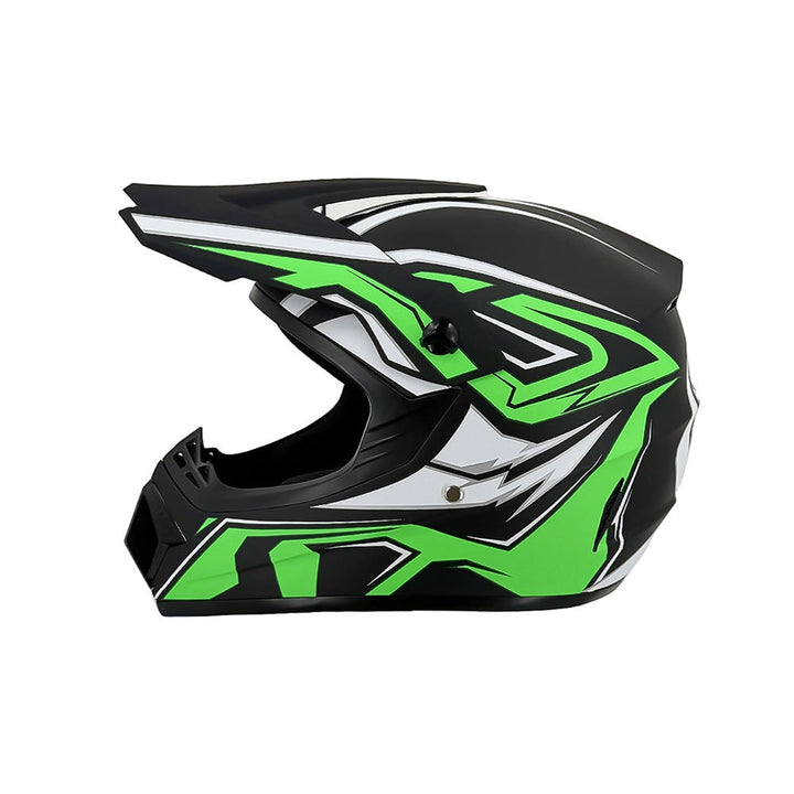 TrailShield Pro Full-Face Motocross Helmet with Extended Visor and Reinforced Chin Guard