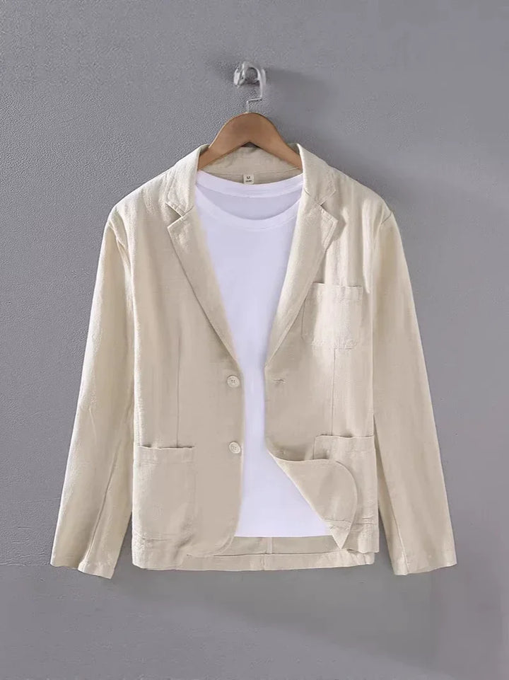 Men's Unstructured Linen Summer Blazer – Breathable Casual-Elegant Jacket