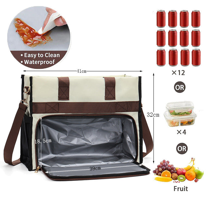 Urban Organizer Multi-Pocket Tote Bag with Insulated Compartment