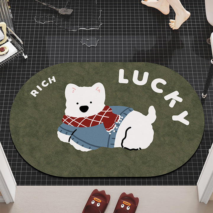 Cozy Canine Companion Area Rug with Dog Design