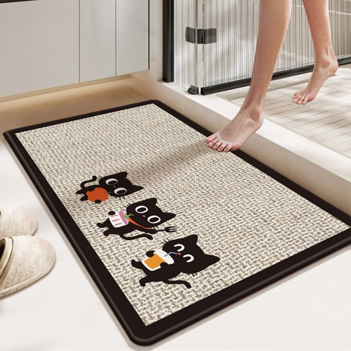 Feline Friend Entryway Mat - Charming Cat-Themed Welcome Rug