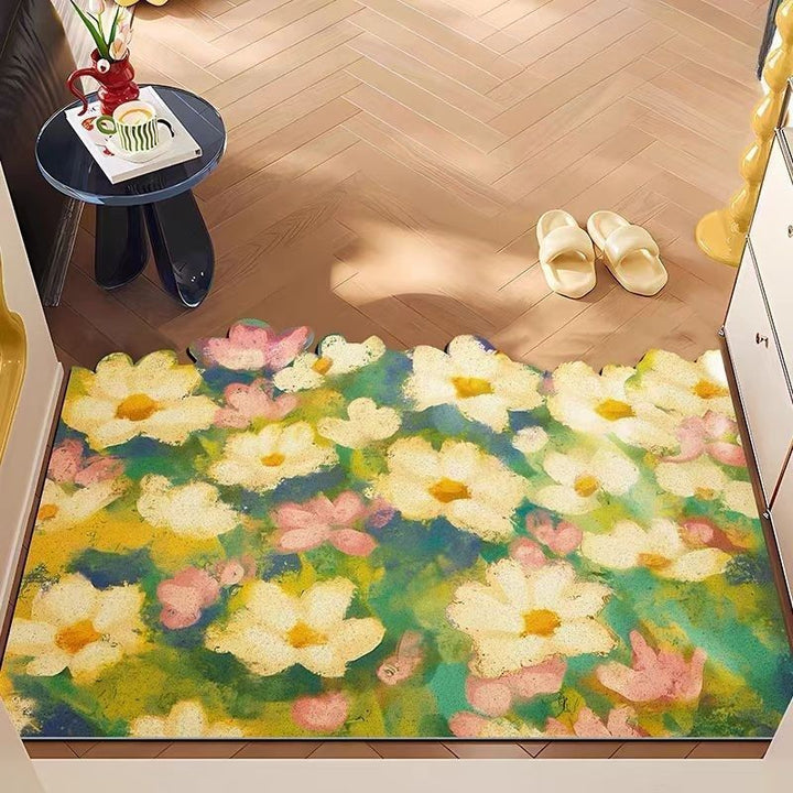 Botanical Bloom Floor Rug - Vibrant Floral Design for Any Room