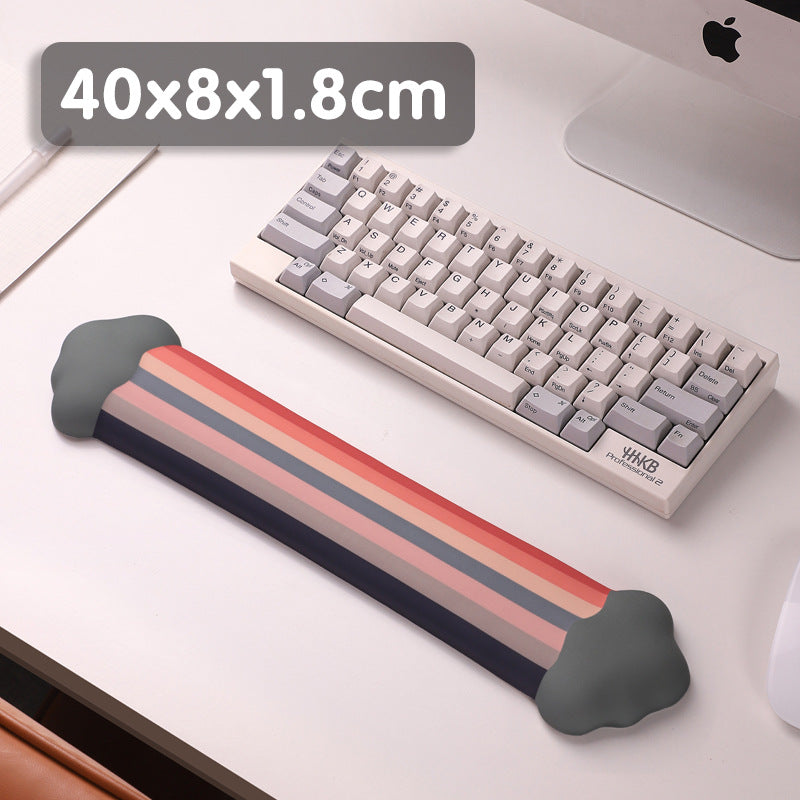 Spectrum Curve Desk Mouse Pad – Rainbow Shaped Design