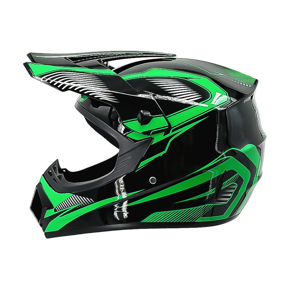 TrailShield Pro Full-Face Motocross Helmet with Extended Visor and Reinforced Chin Guard