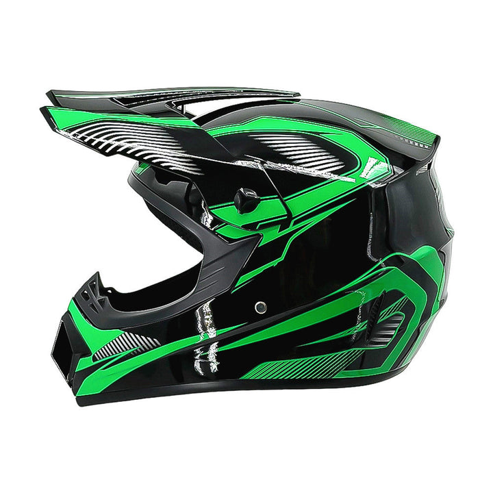 TrailShield Pro Full-Face Motocross Helmet with Extended Visor and Reinforced Chin Guard