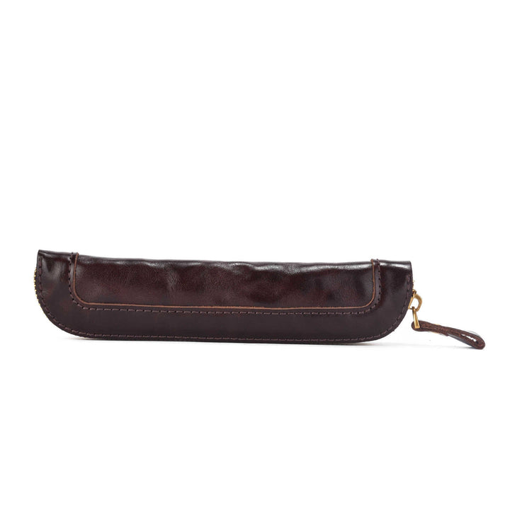 Premium Leather Desk Organizer - Genuine Leather Pencil Case