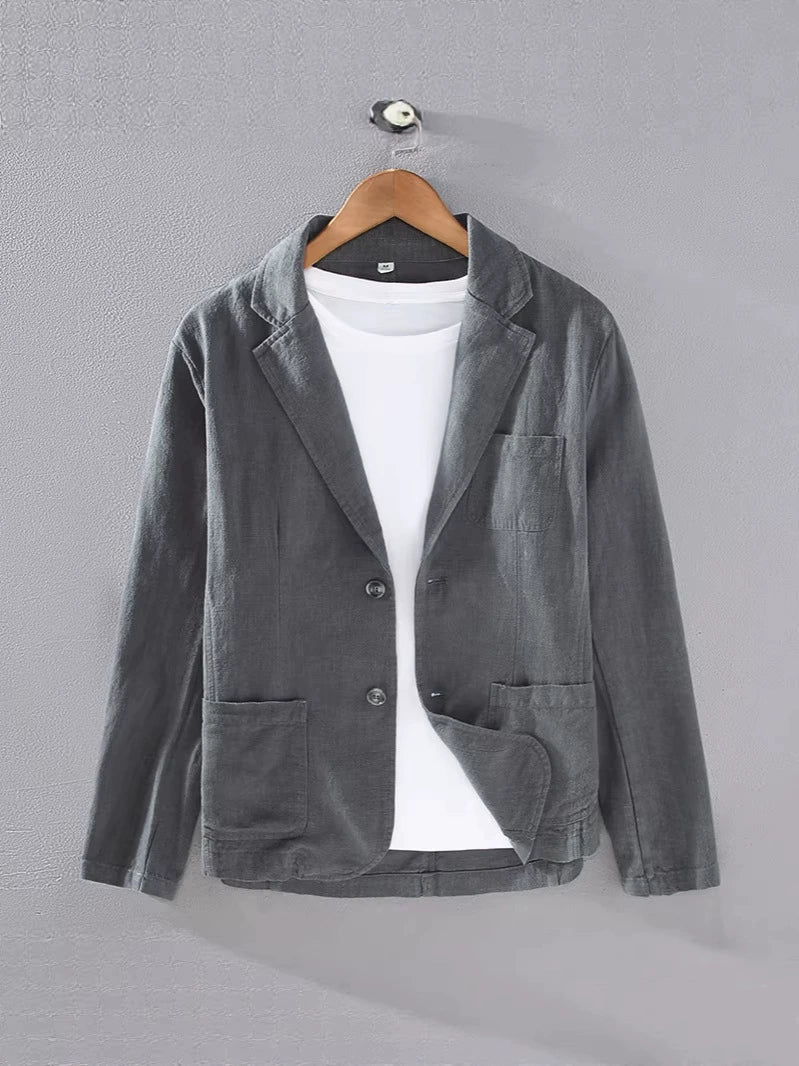 Men's Unstructured Linen Summer Blazer – Breathable Casual-Elegant Jacket