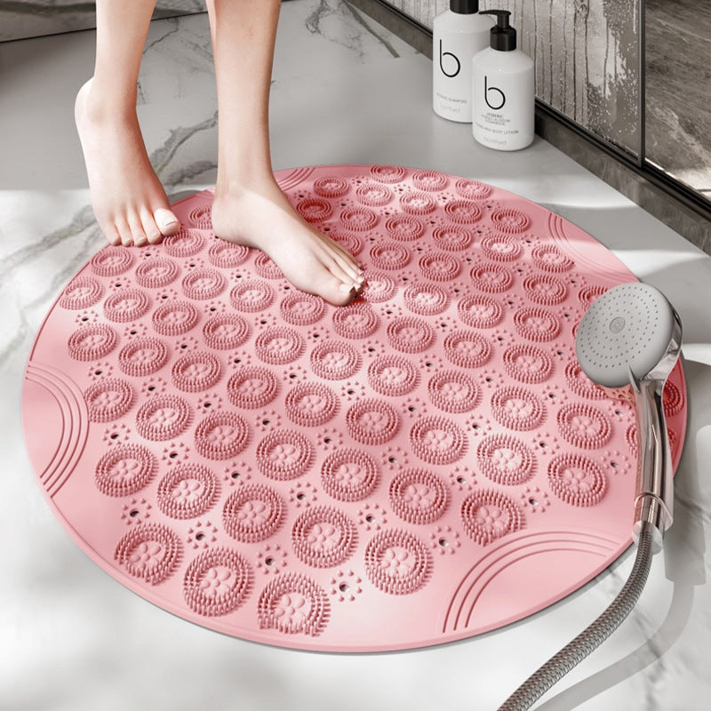Cushioned Round Non-Slip Bath Mat for Shower & Tub Safety