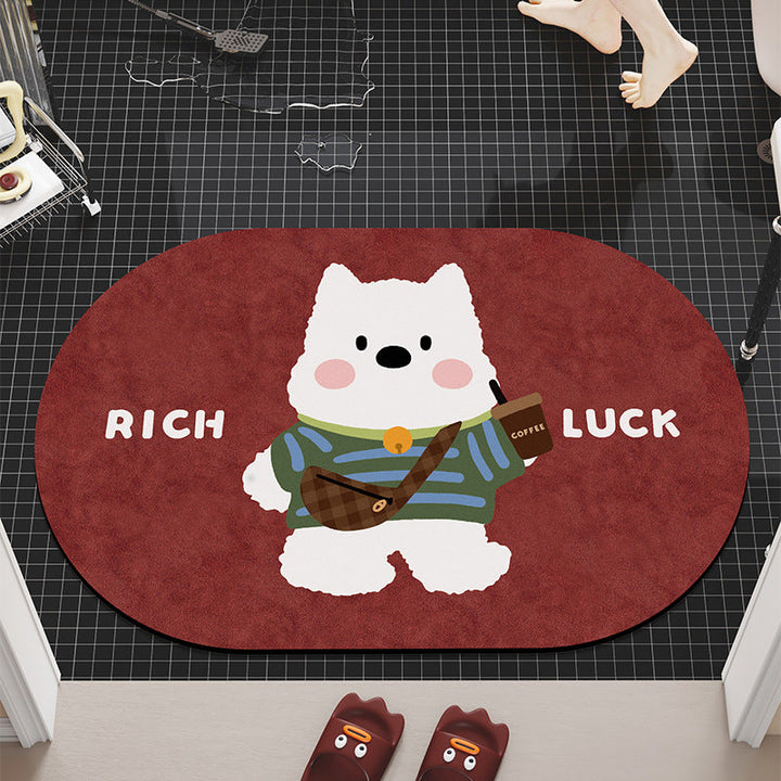 Cozy Canine Companion Area Rug with Dog Design