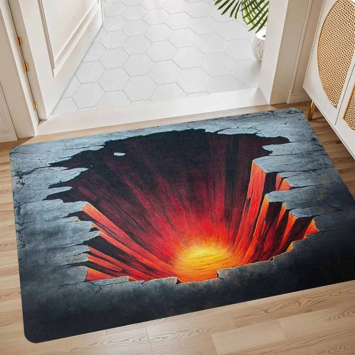 Modern Geometric Entryway Floor Mat with Non-Slip Base