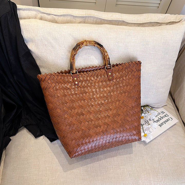Artisan Hand-Woven Leather Tote Bag