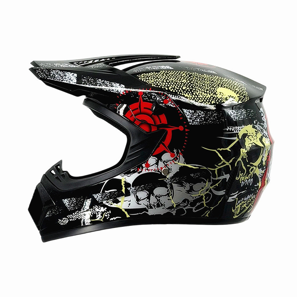 TrailShield Pro Full-Face Motocross Helmet with Extended Visor and Reinforced Chin Guard