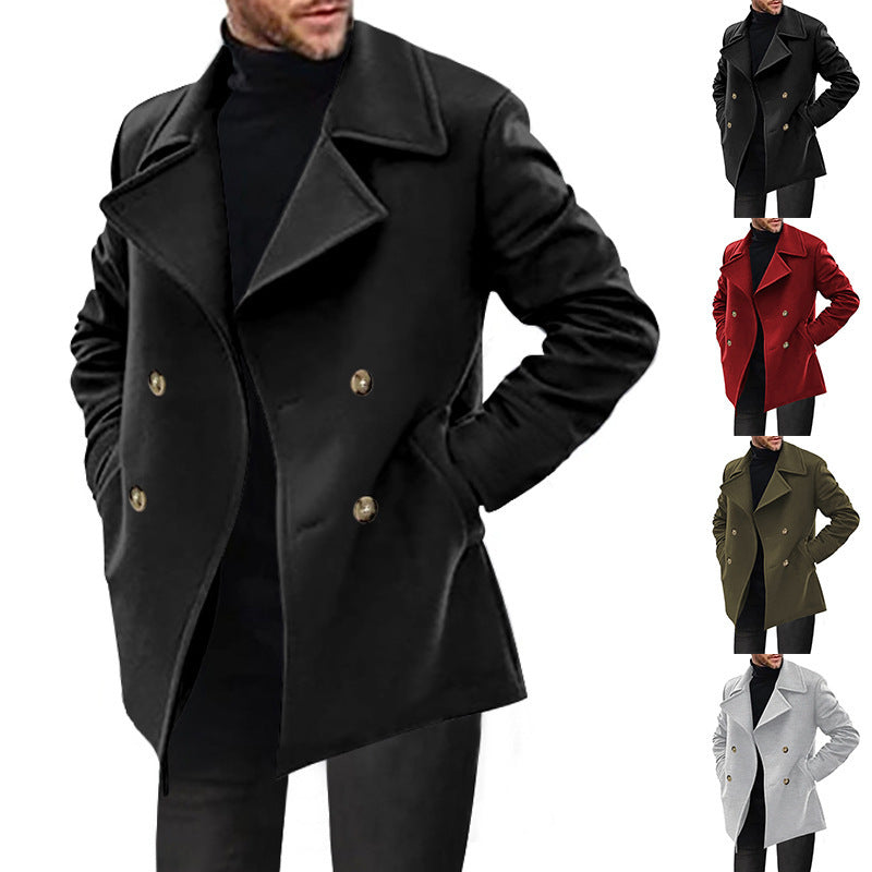 Gerrit | Mens Double-Breasted Coat with Flap Pockets — Classic Winter Coat in 4 Colors S–3XL | Westmere