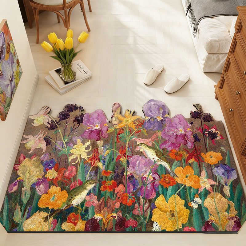 Botanical Bloom Floor Rug - Vibrant Floral Design for Any Room