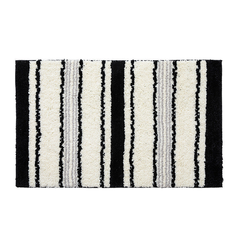 Premium Plush Striped Bath Mat – Ultra-Soft & Non-Slip