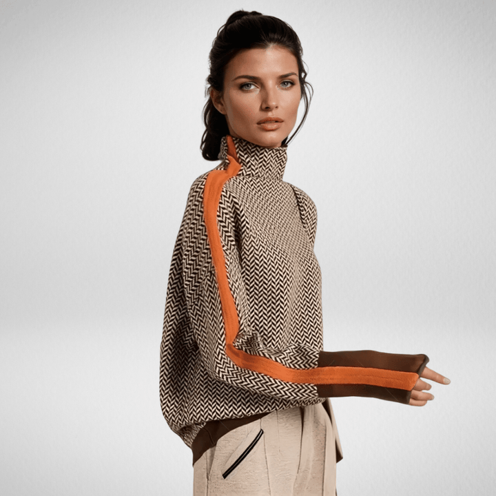 Helena | Contrast Stripe Pullover
