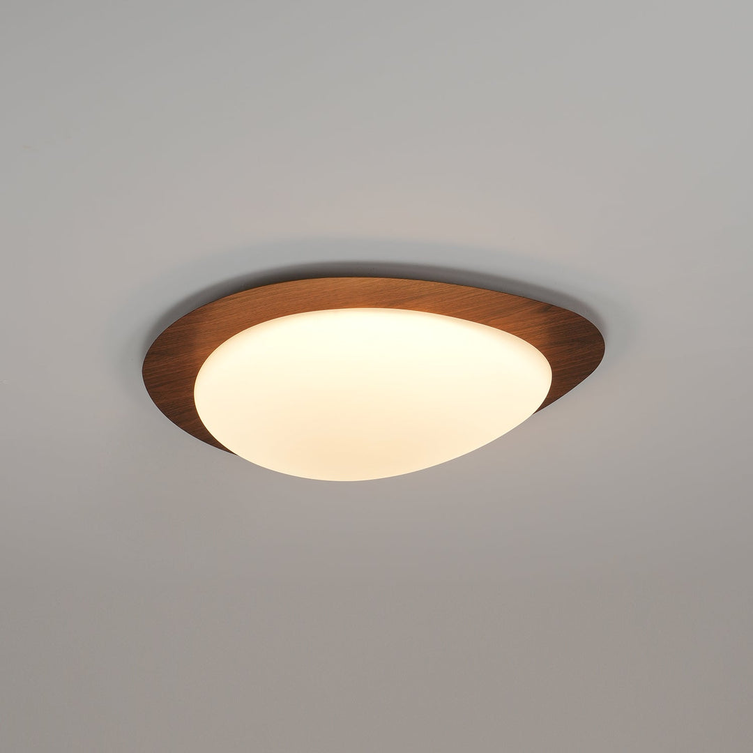 Quisti Pebble Walnut Ceiling Lamp