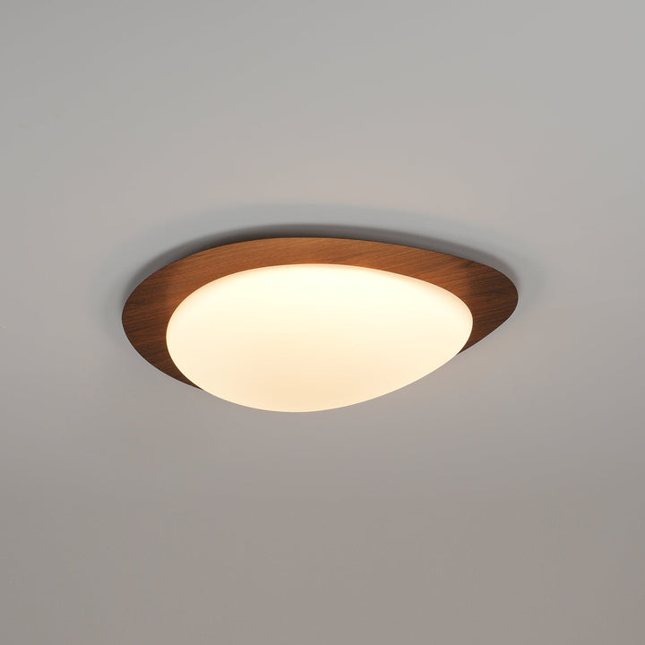 Quisti Pebble Walnut Ceiling Lamp