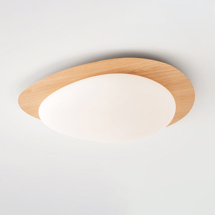 Quisti Pebble Walnut Ceiling Lamp