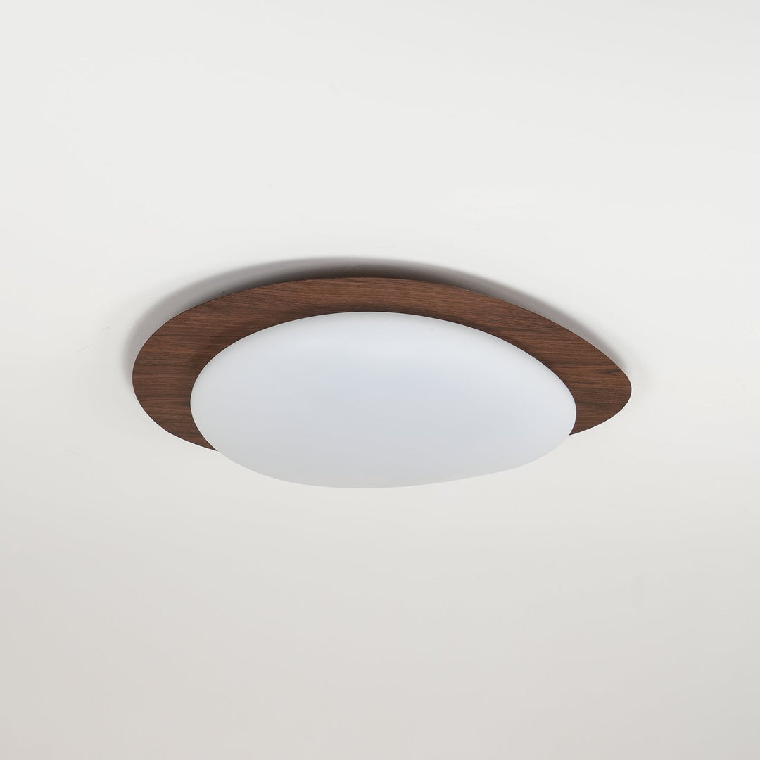 Quisti Pebble Walnut Ceiling Lamp