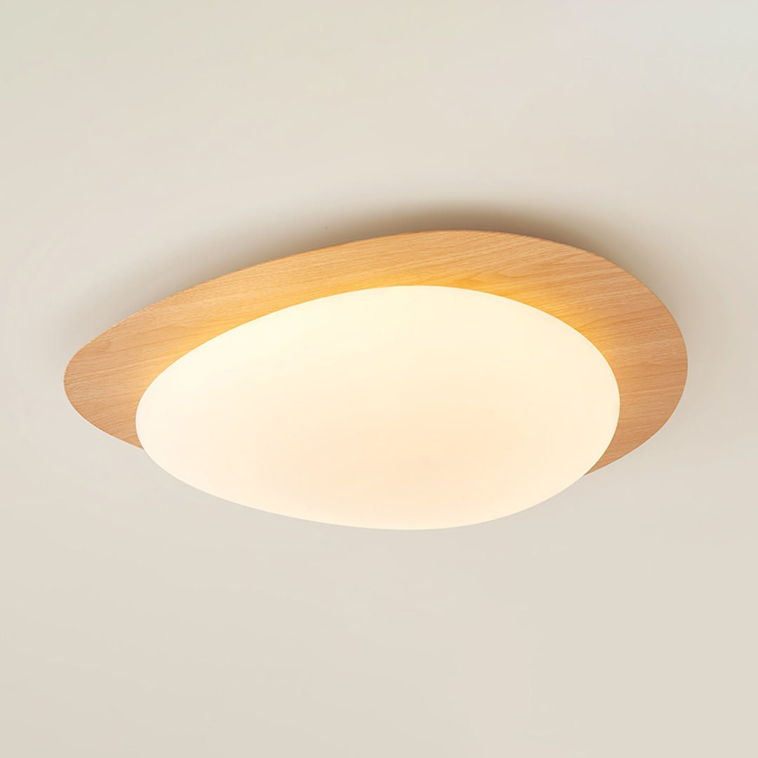 Quisti Pebble Walnut Ceiling Lamp