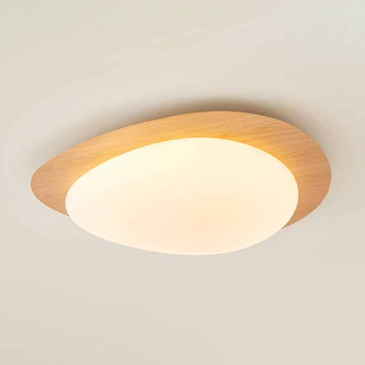 Quisti Pebble Walnut Ceiling Lamp