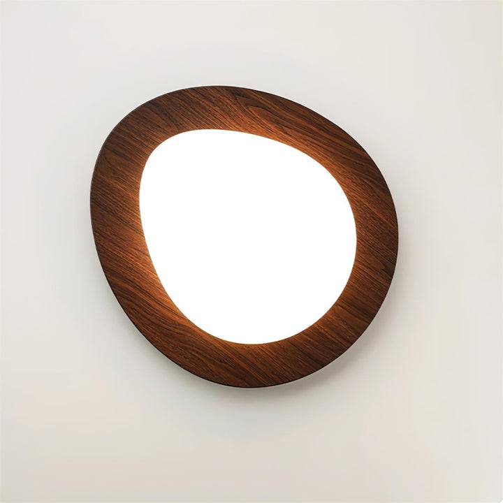 Quisti Pebble Walnut Ceiling Lamp