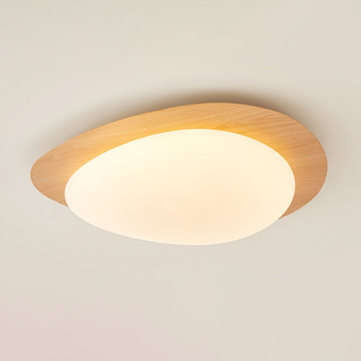 Quisti Pebble Walnut Ceiling Lamp
