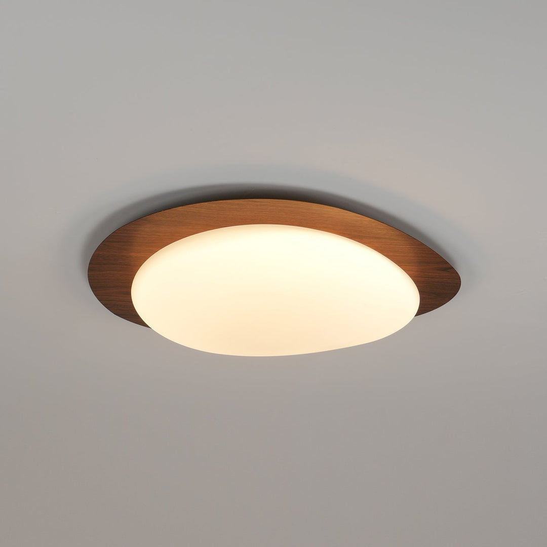Quisti Pebble Walnut Ceiling Lamp