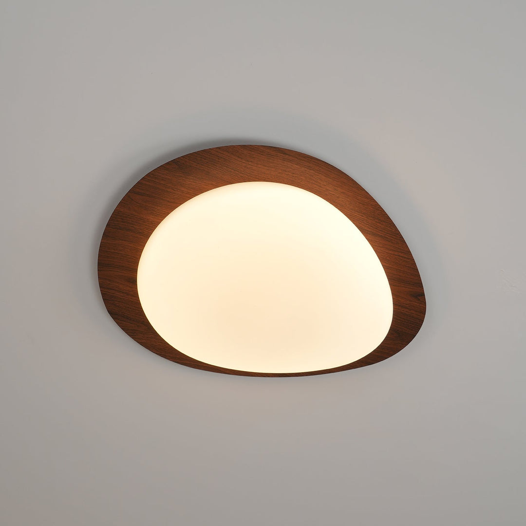 Quisti Pebble Walnut Ceiling Lamp