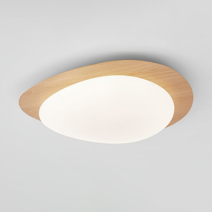 Quisti Pebble Walnut Ceiling Lamp