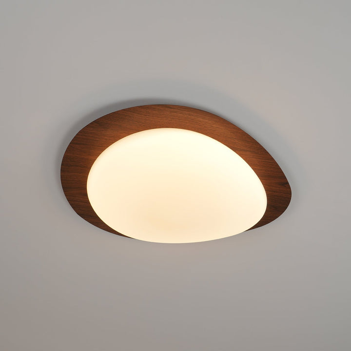 Quisti Pebble Walnut Ceiling Lamp