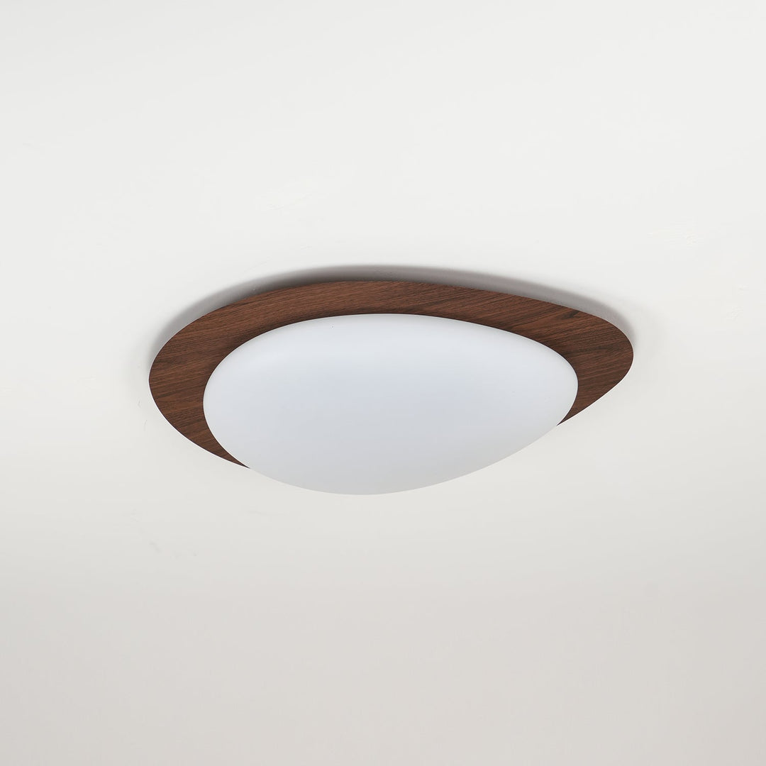 Quisti Pebble Walnut Ceiling Lamp