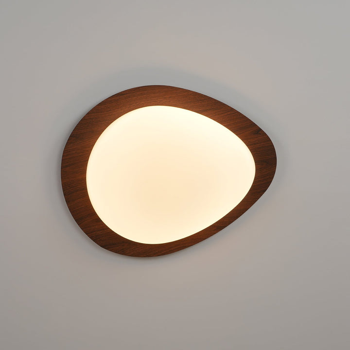 Quisti Pebble Walnut Ceiling Lamp