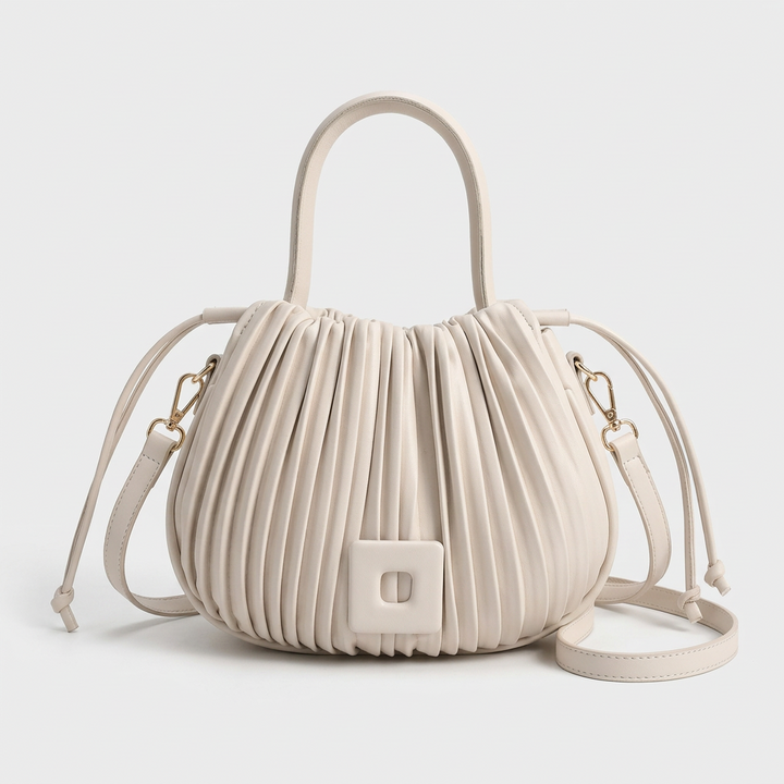 Plisse – Pleated Bucket Bag with Top Handle