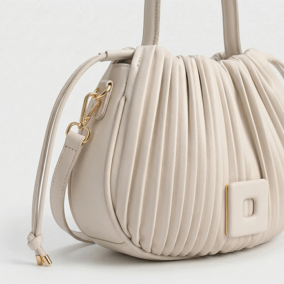 Plisse – Pleated Bucket Bag with Top Handle