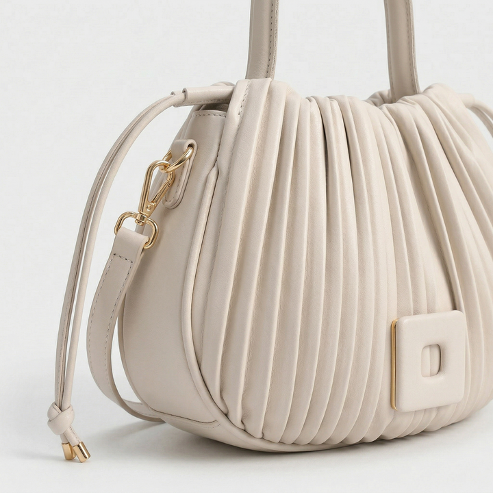 Plisse – Pleated Bucket Bag with Top Handle