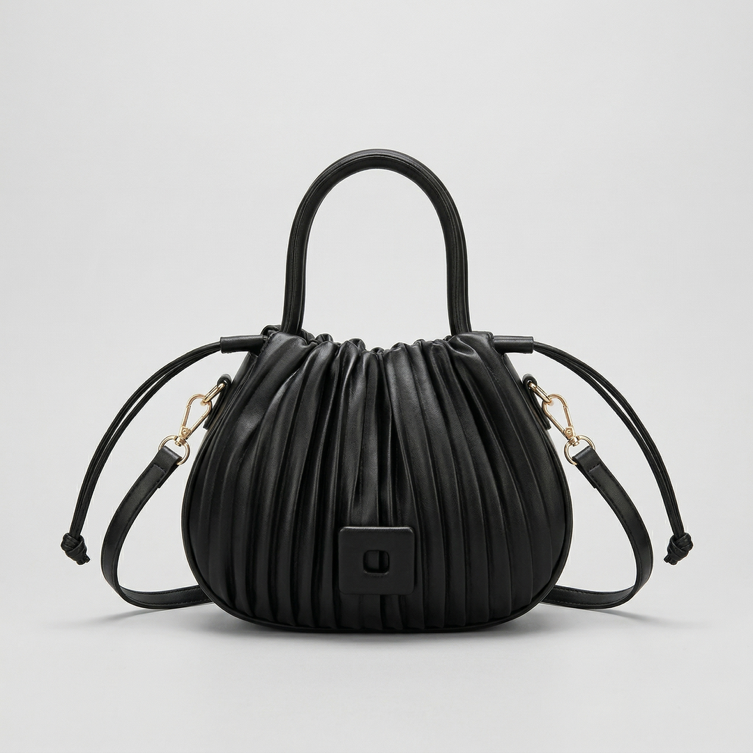 Plisse – Pleated Bucket Bag with Top Handle