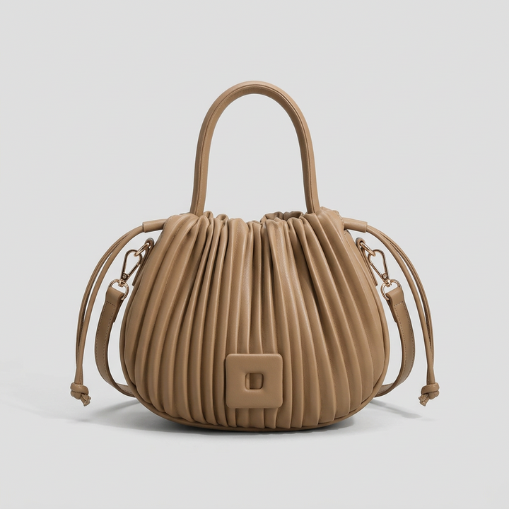 Plisse – Pleated Bucket Bag with Top Handle