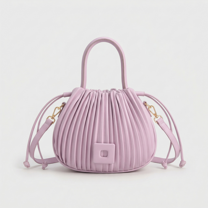 Plisse – Pleated Bucket Bag with Top Handle