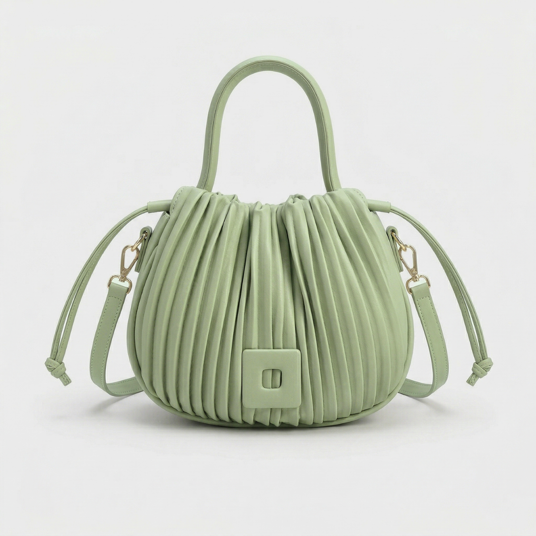 Plisse – Pleated Bucket Bag with Top Handle