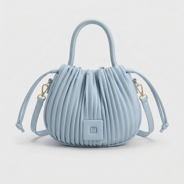 Plisse – Pleated Bucket Bag with Top Handle