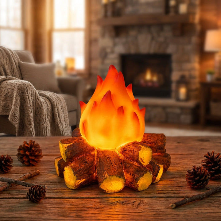 Flameless LED Ambiance Lamp - Cordless Decorative Lighting with Realistic Flicker