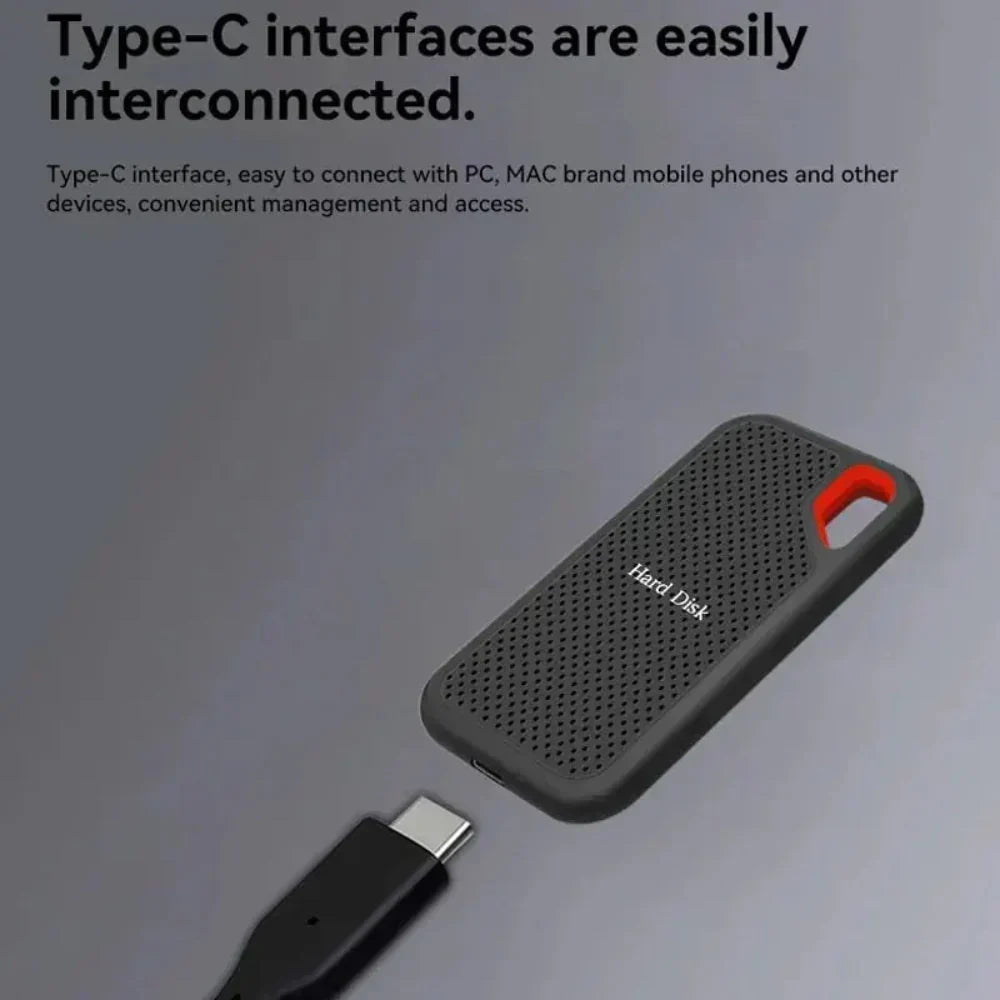 DataVault Portable External SSD Drive with USB 3.2 and Type-C