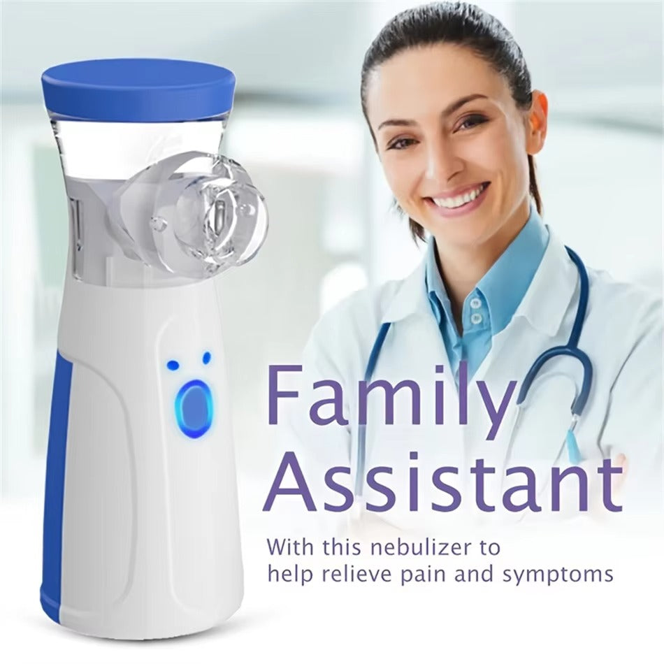 CompactMist Handheld Mesh Nebulizer – Rechargeable, Quiet Operation for Home & Travel