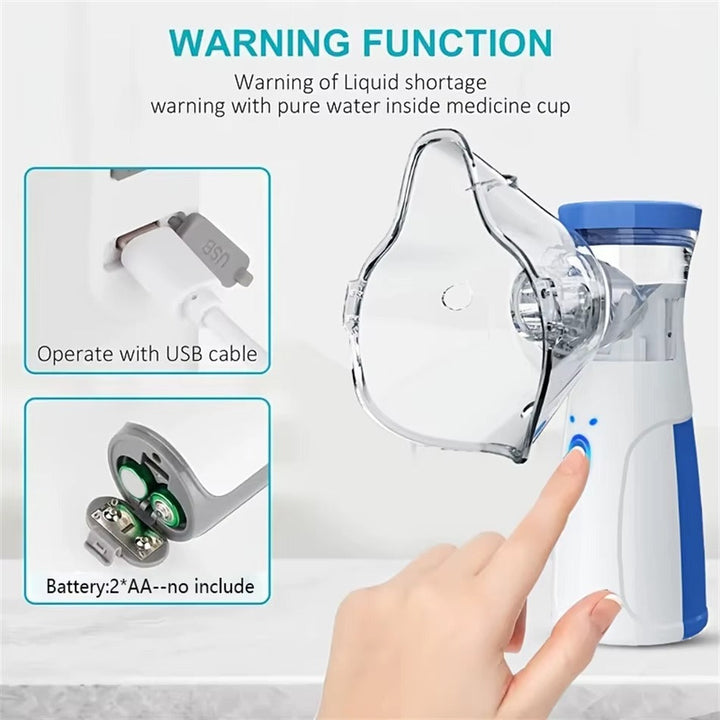 CompactMist Handheld Mesh Nebulizer – Rechargeable, Quiet Operation for Home & Travel