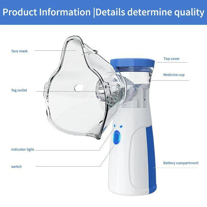 CompactMist Handheld Mesh Nebulizer – Rechargeable, Quiet Operation for Home & Travel