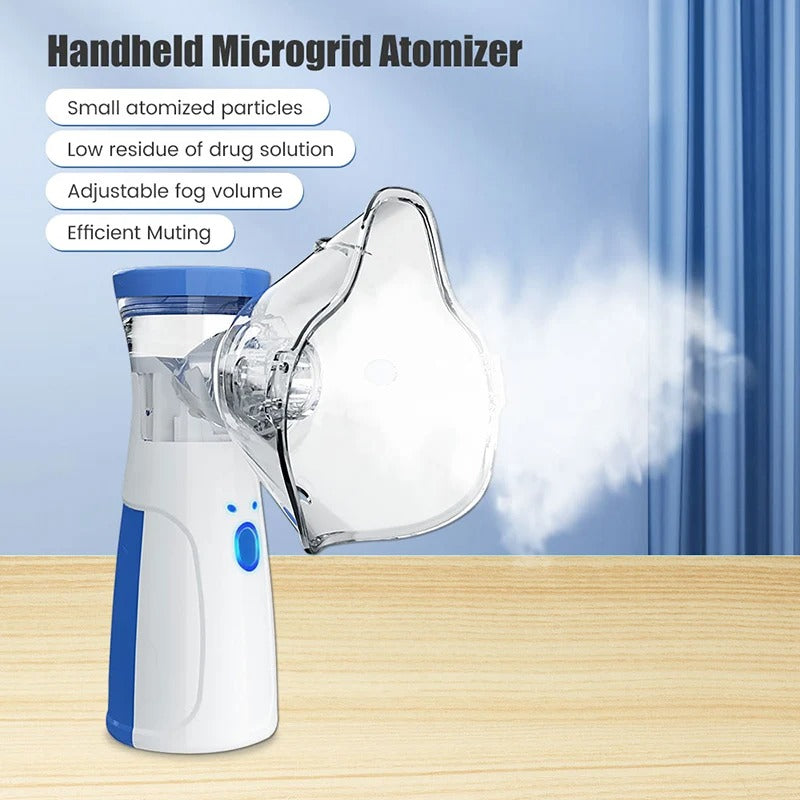 CompactMist Handheld Mesh Nebulizer – Rechargeable, Quiet Operation for Home & Travel